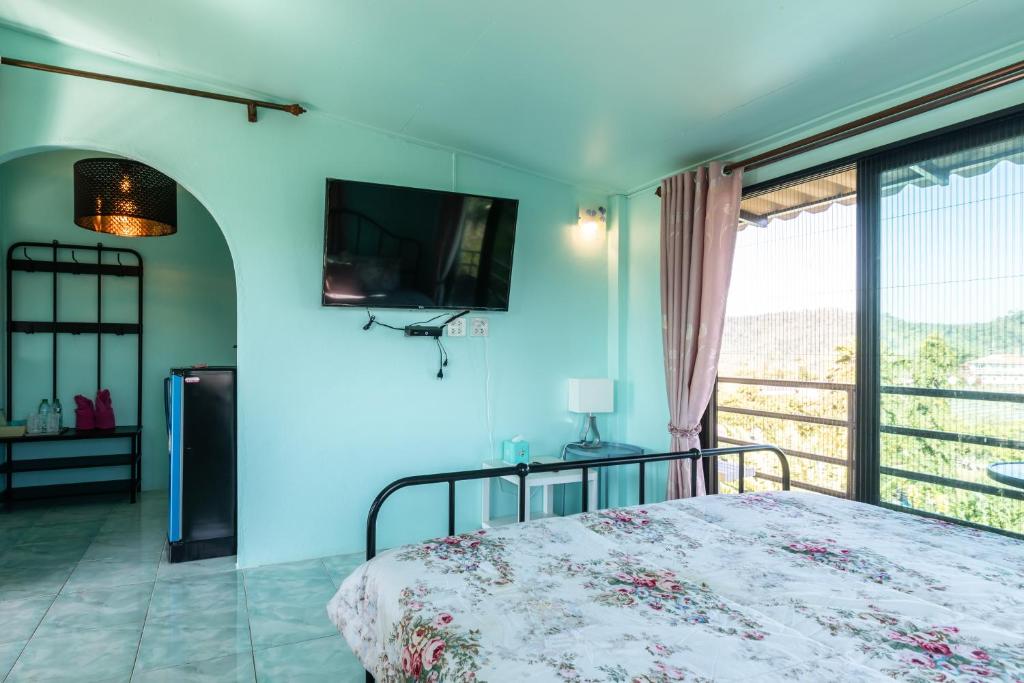 บ้านเขาค้อ - King Room Met Uitzicht Op De Bergen