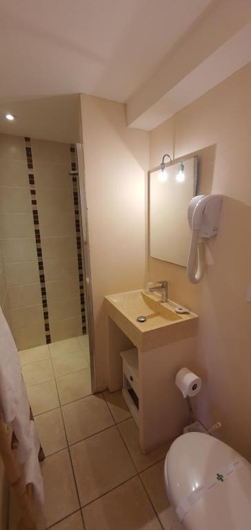 Koupelna v ubytování Hotel Cote d'Argent