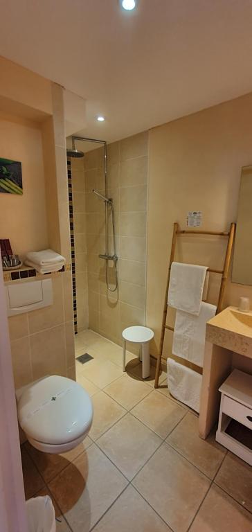 Koupelna v ubytování Hotel Cote d'Argent