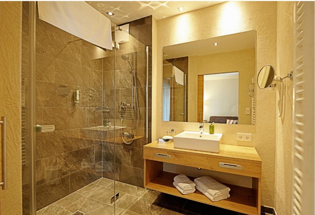 Kúpeľňa v ubytovaní Tschuggmall Appartements