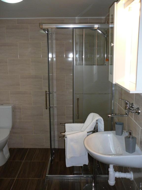 Kylpyhuone majoituspaikassa Apartman Modry dum