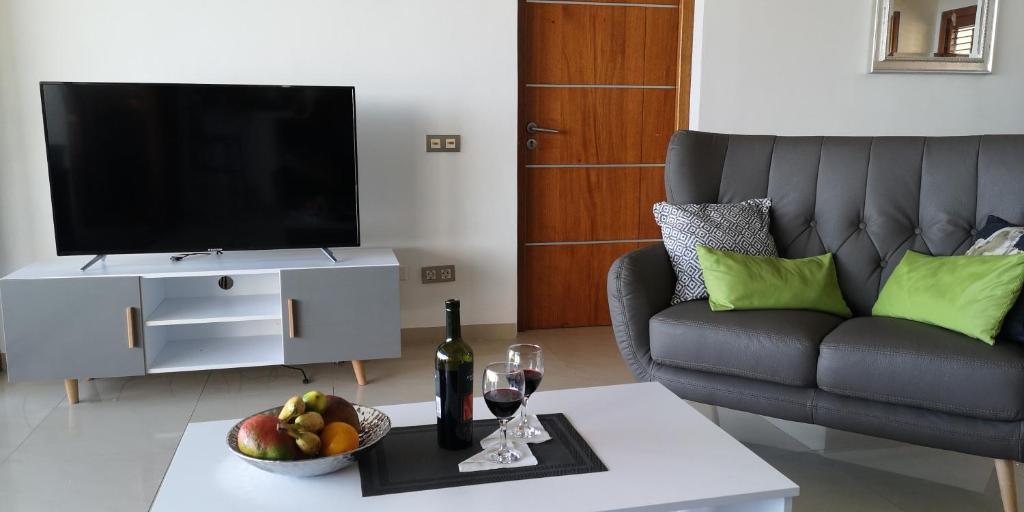 TV a/nebo společenská místnost v ubytování Great View Villa Galant Curaçao