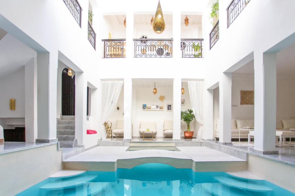 The pool at Riad Al Rimal in Marrakech