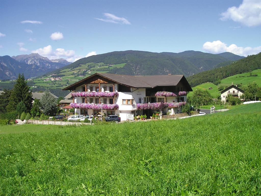 a house on a hill in a green field at Hotel Rosenheim in Rodengo
