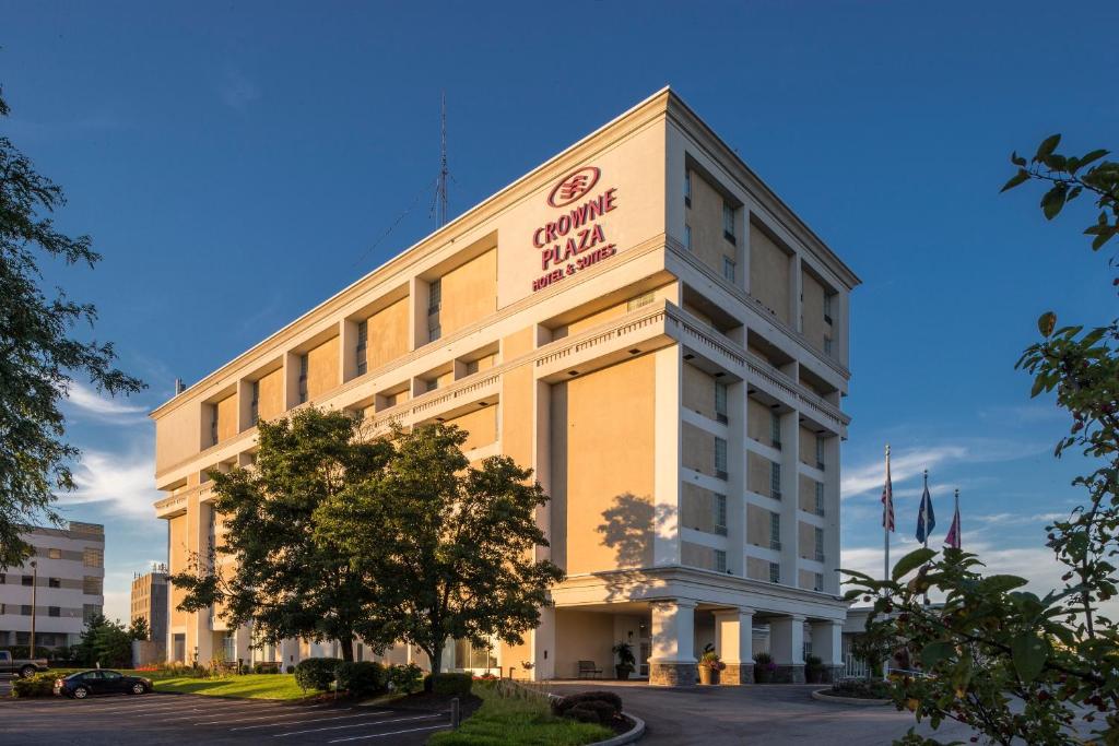 a building with a sign on the side of it at Crowne Plaza Hotel and Suites Pittsburgh South, an IHG Hotel in Pittsburgh