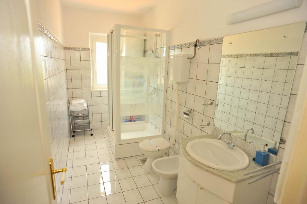 Koupelna v ubytování Villa Anni