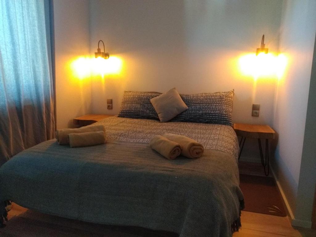Postel nebo postele na pokoji v ubytování Pod Kasztanem