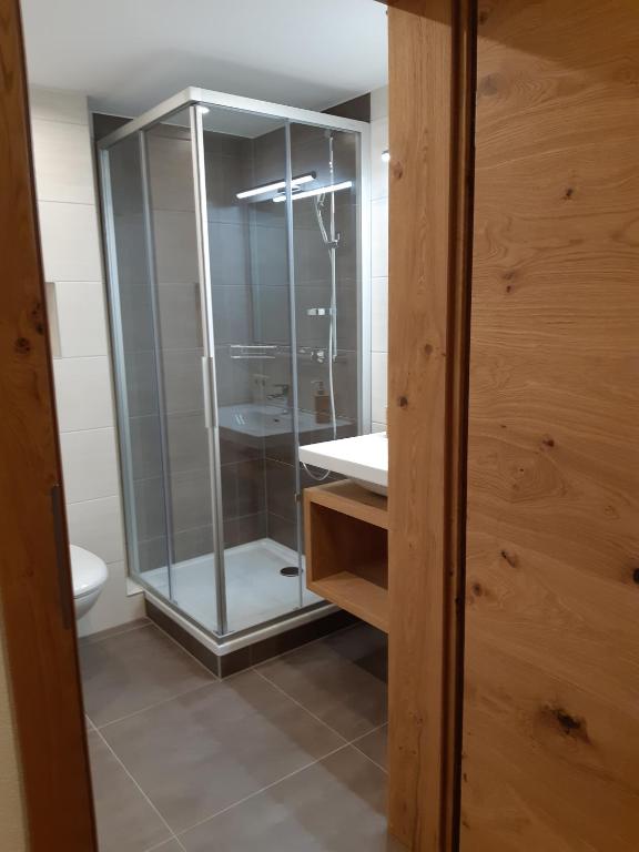 Koupelna v ubytování Pension Thainerhof