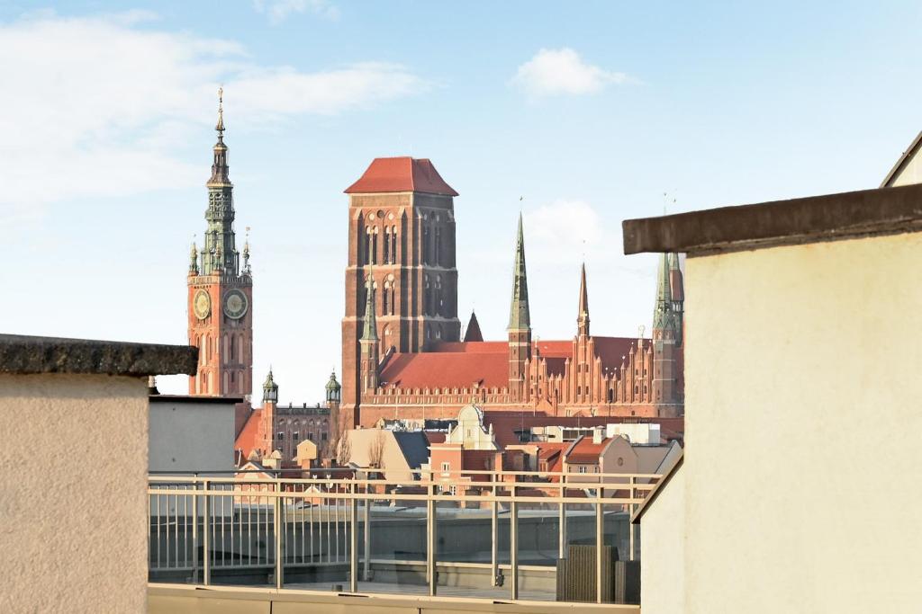Výhľad na mesto Gdansk alebo výhľad na mesto priamo z apartmánu