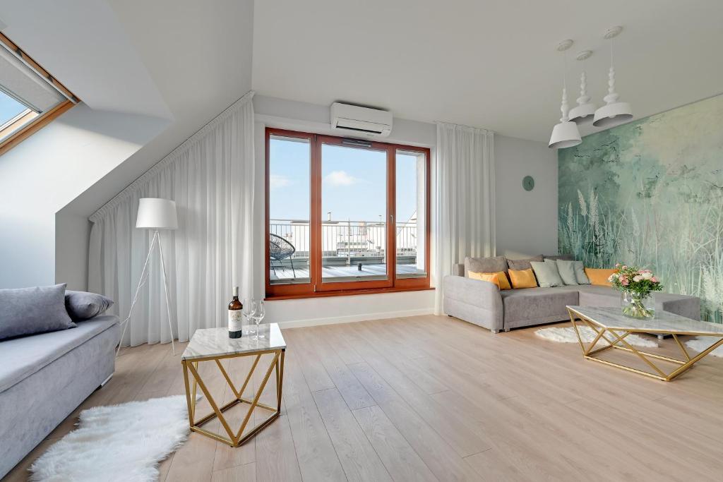 Posedenie v ubytovaní GRANO APARTMENTS Gdańsk Motława SPA & Wellness