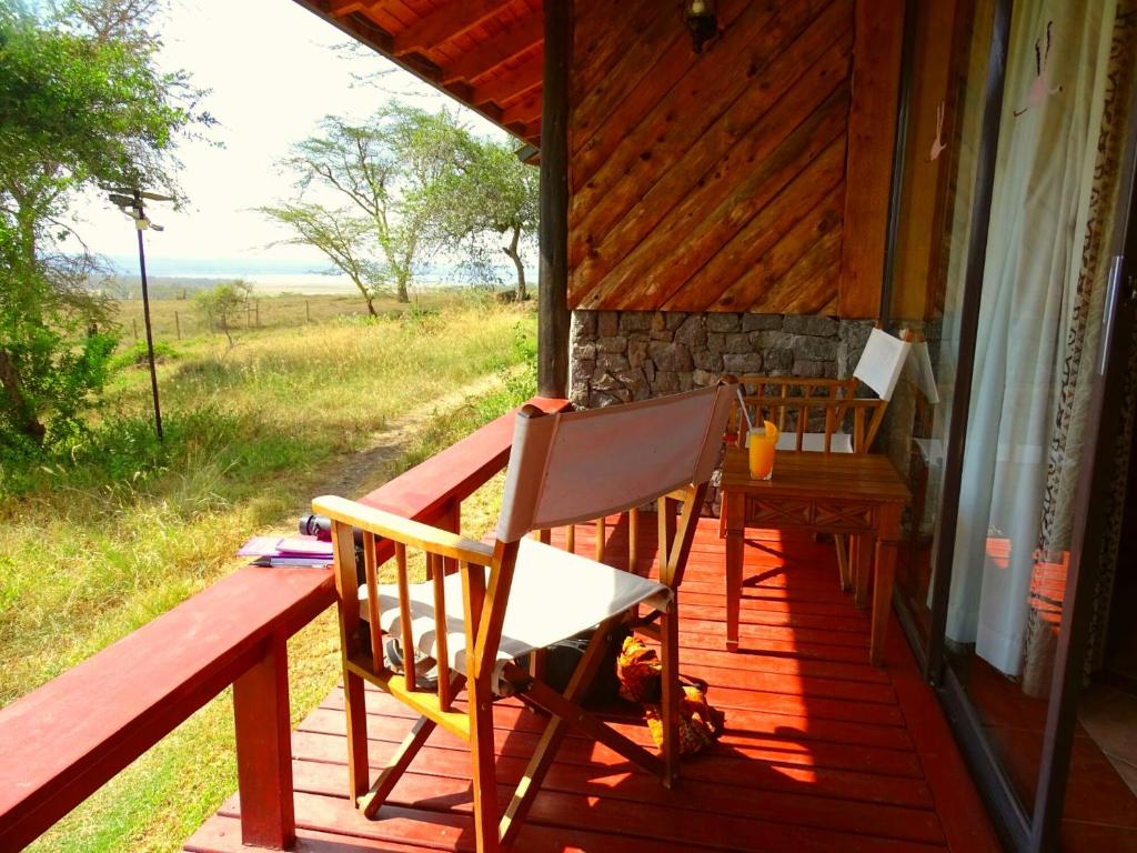 Balkón nebo terasa v ubytování Lake Nakuru Lodge