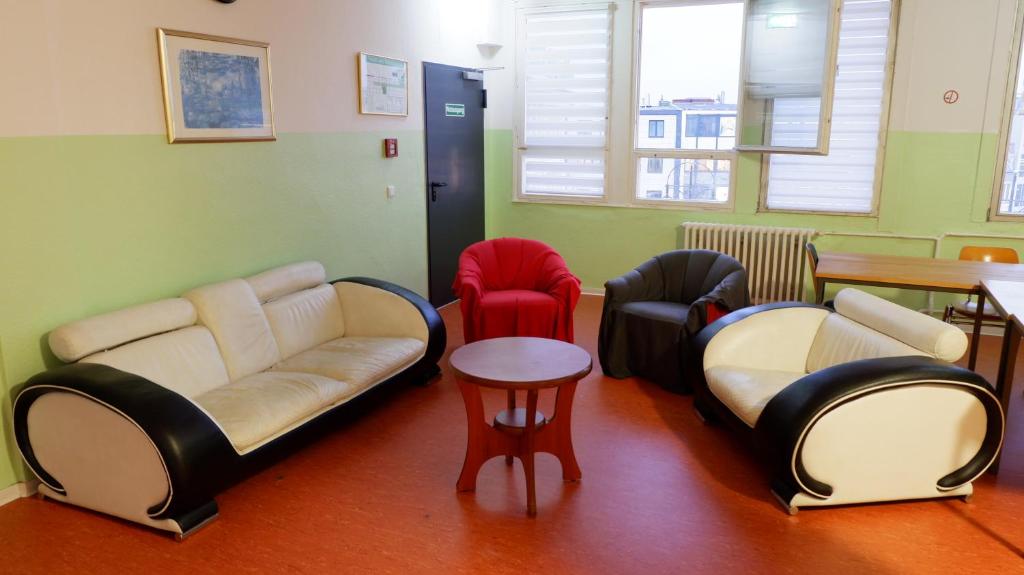Posezení v ubytování Hostel am Kurtti