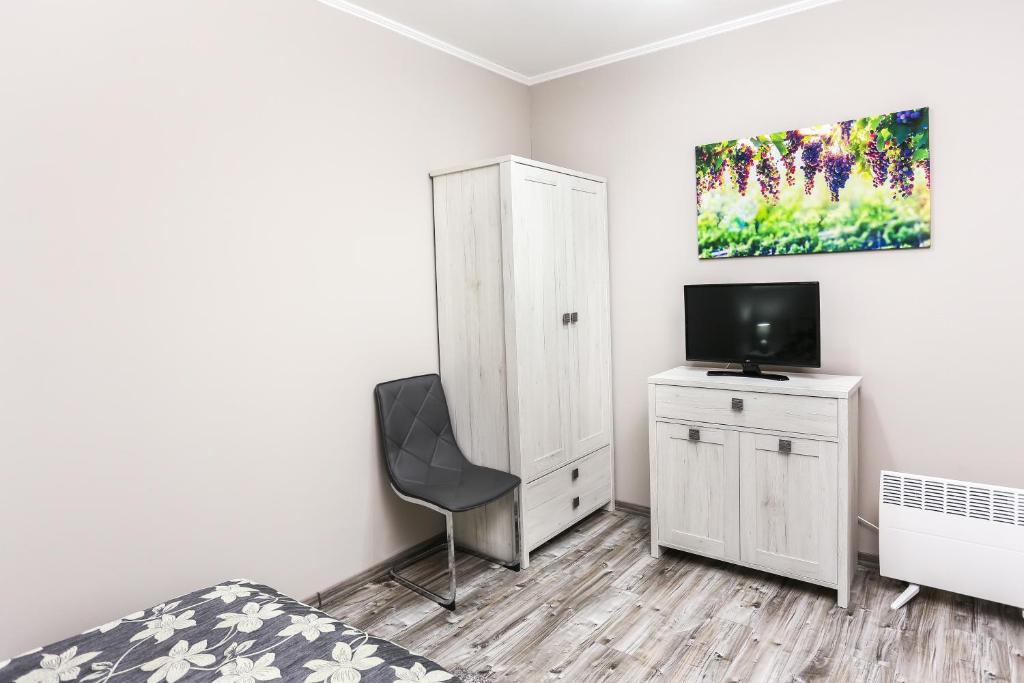 Televízia a/alebo spoločenská miestnosť v ubytovaní GÁRDI APARTMAN