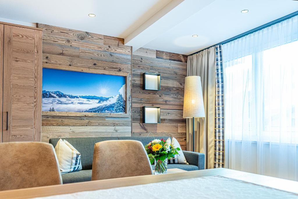 Posezení v ubytování Winklers Gipfelblick Chalet, inklusive Alpentherme - Ganzjährig, Gasteiner Bergbahn - nur Sommer