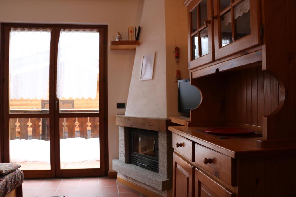 Kuchyň nebo kuchyňský kout v ubytování Residence Weissthor