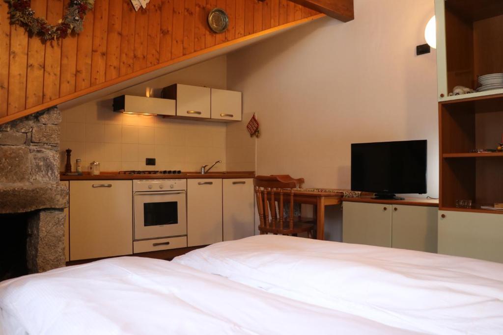 Kuchyň nebo kuchyňský kout v ubytování Residence Weissthor