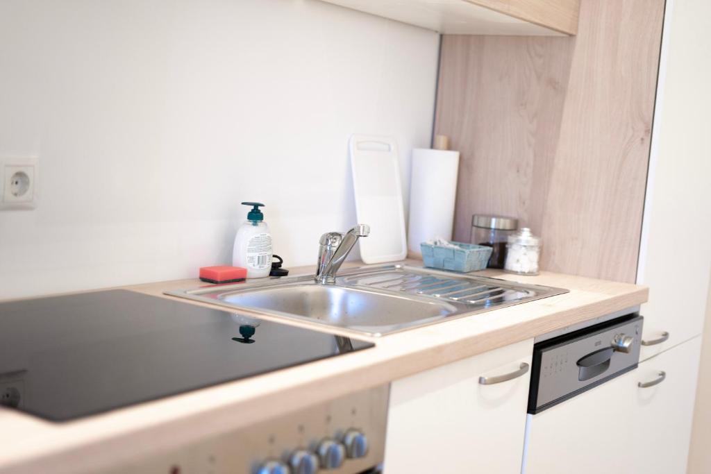 Kuchyň nebo kuchyňský kout v ubytování Vienna Living Apartments - Hasnerstraße