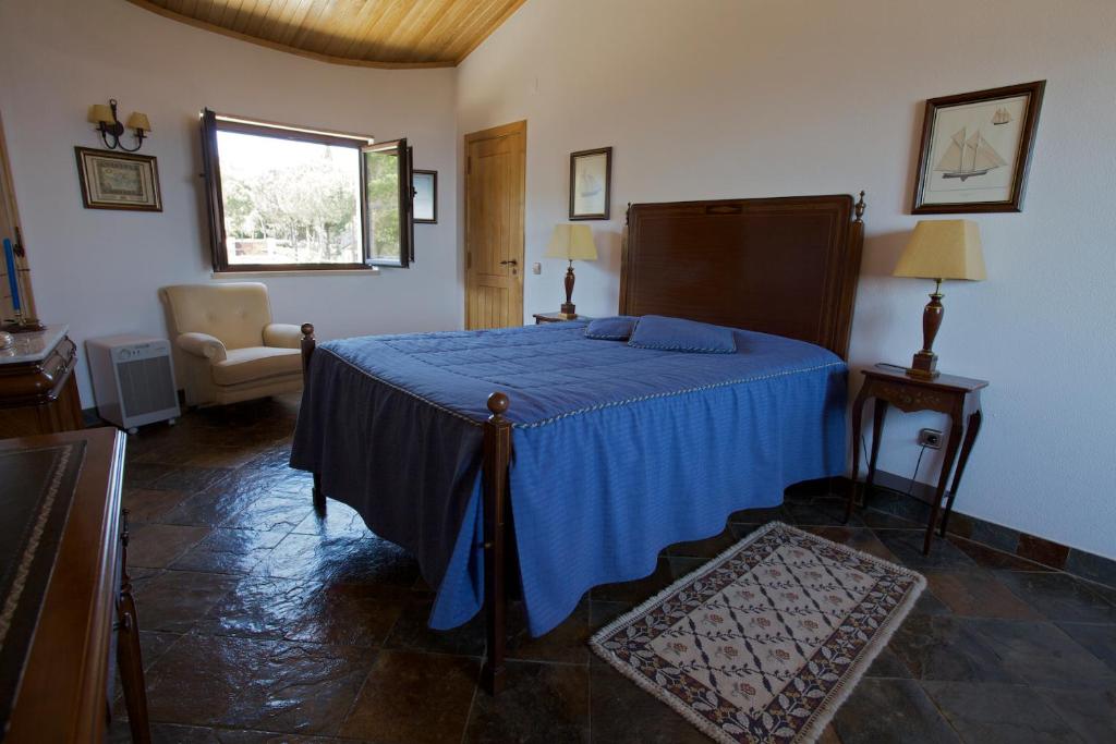 Кровать или кровати в номере Quinta Dos Moinhos De Sao Filipe
