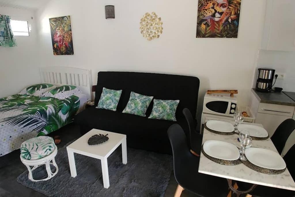 Posezení v ubytování AnseMitan beach studio,Clim,wifi, 200mplage 3îlets
