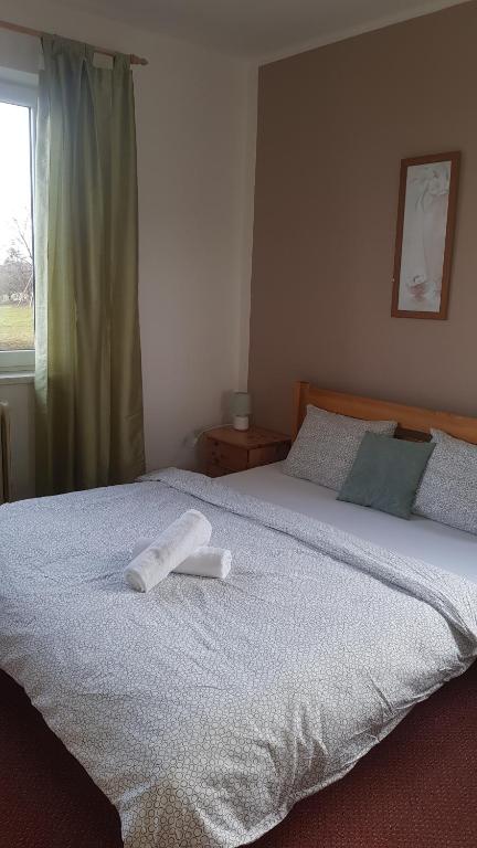 Postel nebo postele na pokoji v ubytování Hotel Rohanov
