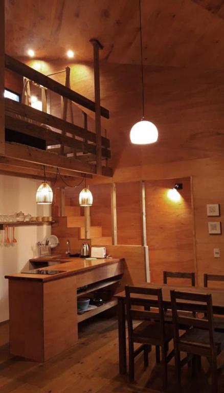 Kuchyň nebo kuchyňský kout v ubytování El cabañon del cuervo
