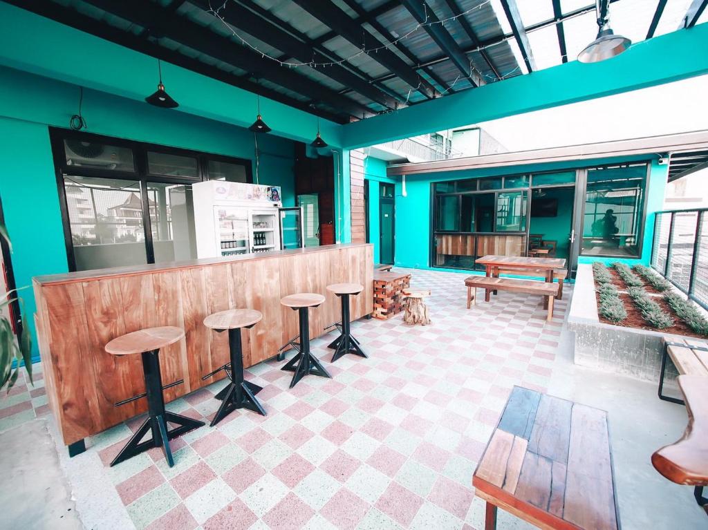 Restaurace v ubytování More than Sleep Hostel Pak Chong-Khao yai