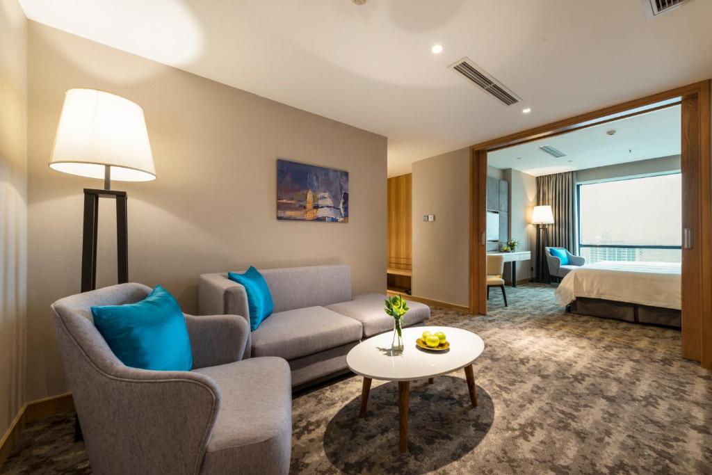 Posezení v ubytování Hanoi Hotel