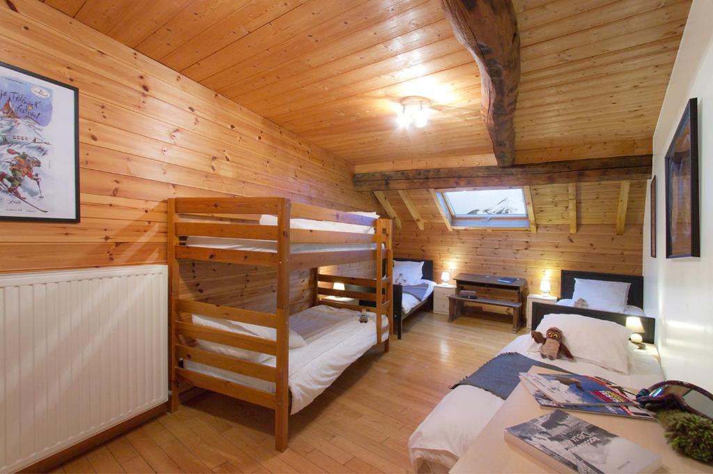 Postel nebo postele na pokoji v ubytování Chalet Les Copains
