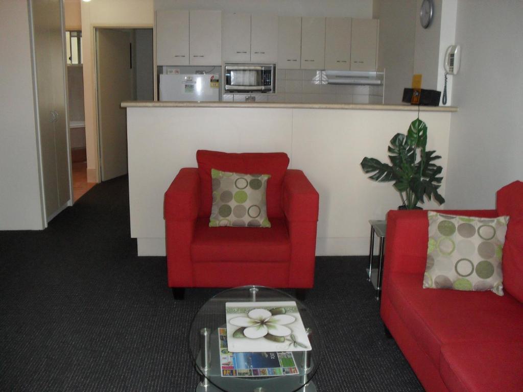 Kuchyň nebo kuchyňský kout v ubytování Beaches Serviced Apartments