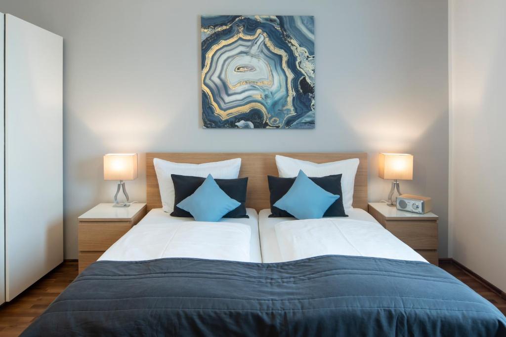 Postel nebo postele na pokoji v ubytování Hotel Birkenstern