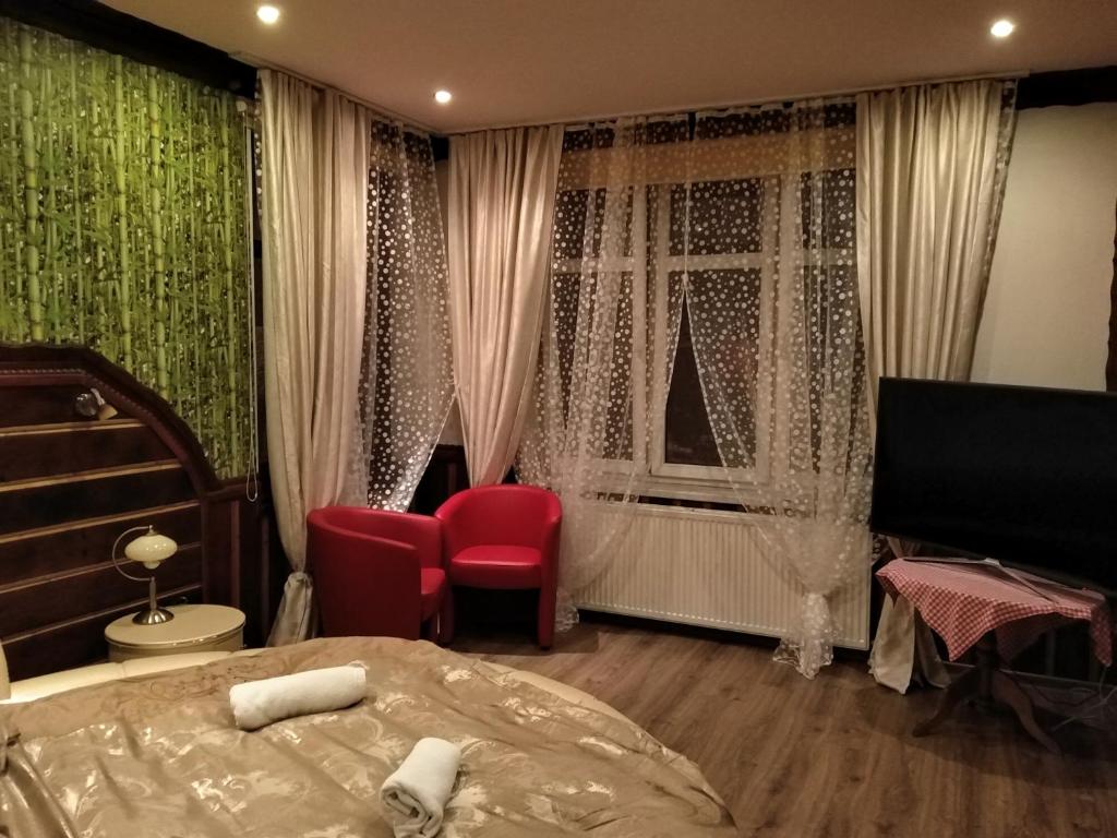 Posteľ alebo postele v izbe v ubytovaní Wisła Mountain SPA