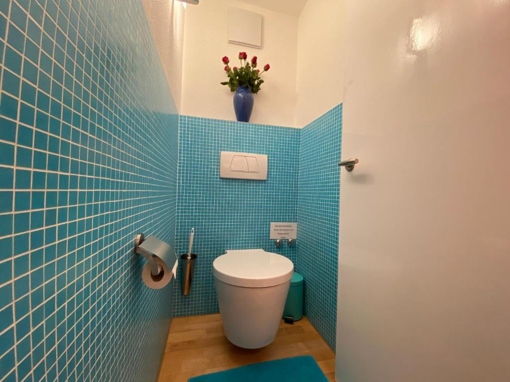Koupelna v ubytování Ferienwohnung Sotcha 8c