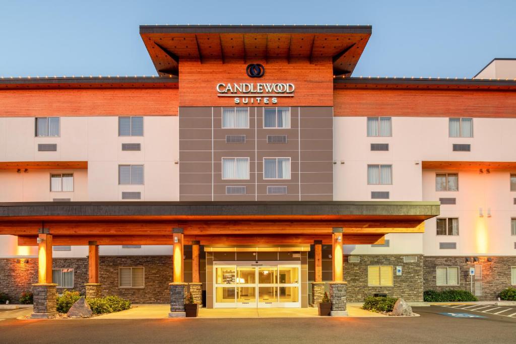 a rendering of the front of a hotel at Candlewood Suites Vancouver/Camas, an IHG Hotel in Vancouver
