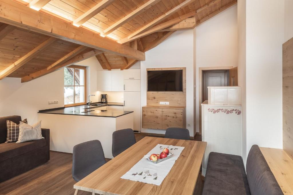 Kuchyň nebo kuchyňský kout v ubytování Villa David Dolomites