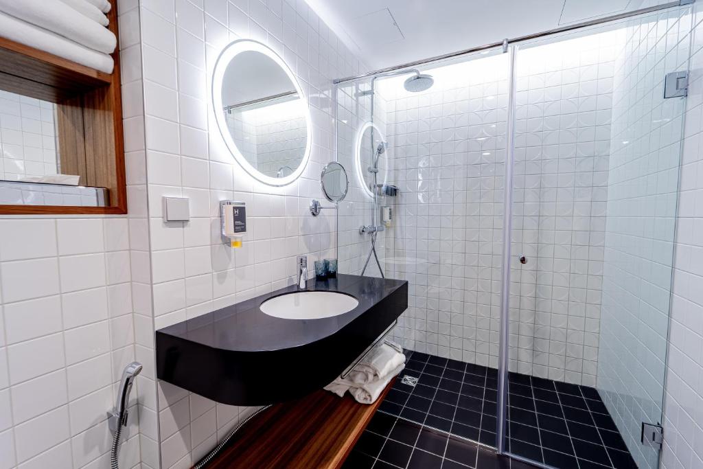 Koupelna v ubytování Hestia Hotel Kentmanni