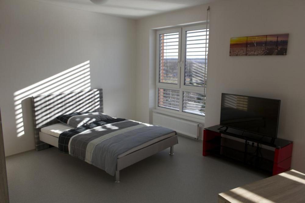 Llit o llits en una habitació de Ubytovací zařízení Koleje Pedagog
