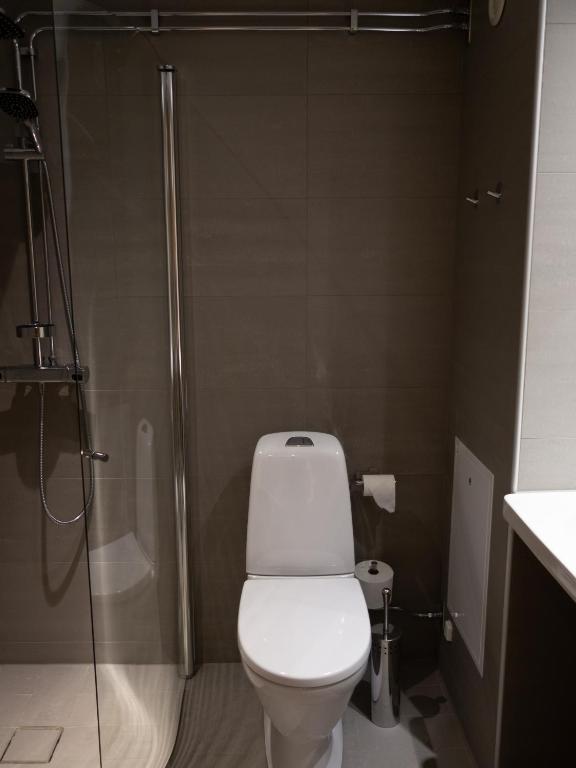 Koupelna v ubytování Hotell Toppen