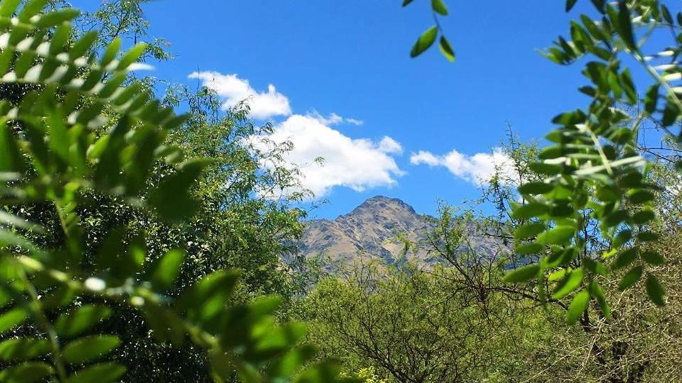 vistas a una montaña a través de los árboles en La Quebradita en San Javier