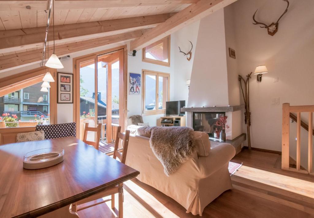 Posezení v ubytování Chalet Luna
