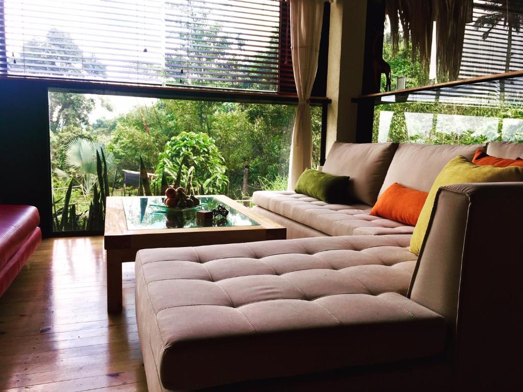 Posezení v ubytování Lodges Boutique La Nuit