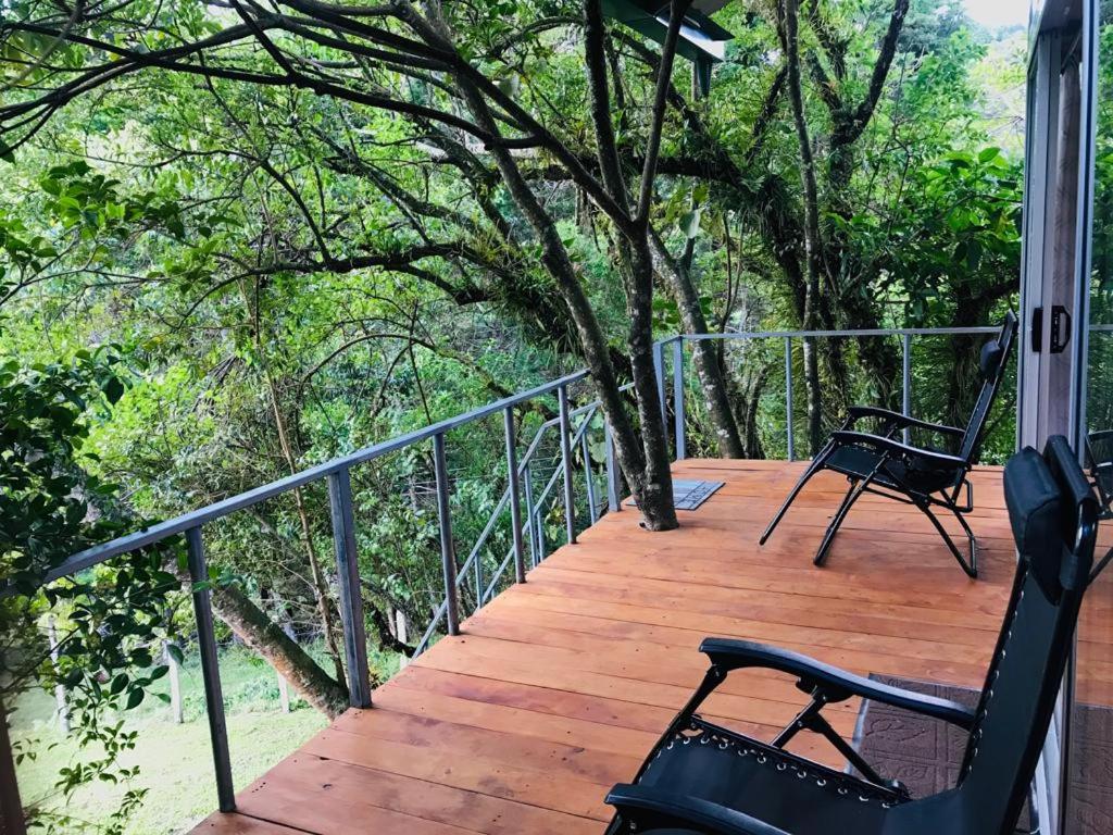 Balkón nebo terasa v ubytování Cabaña treehouse Mountain View