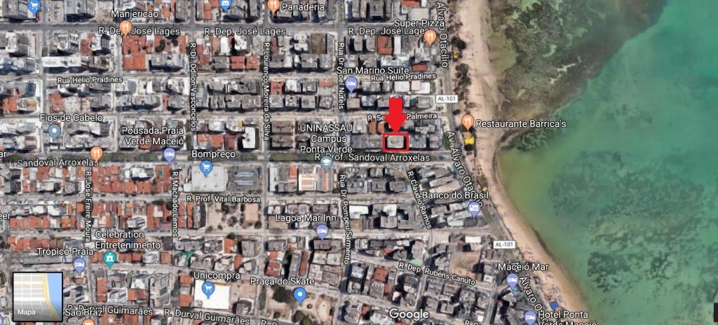  APT amplo com 3 quartos a 50m da Praia de Ponta Verde