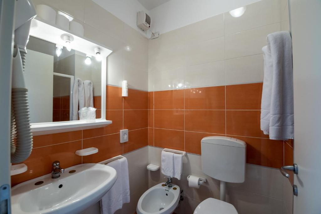 Koupelna v ubytování Hotel Parigi