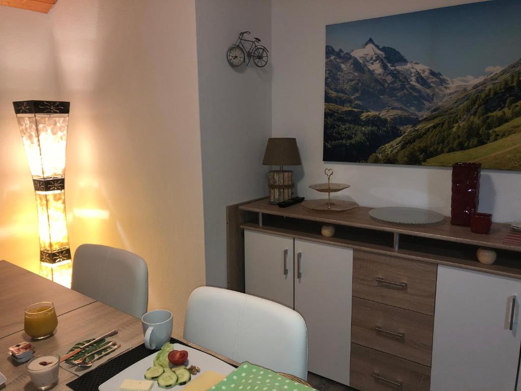 Kuchyň nebo kuchyňský kout v ubytování Gästehaus Isler