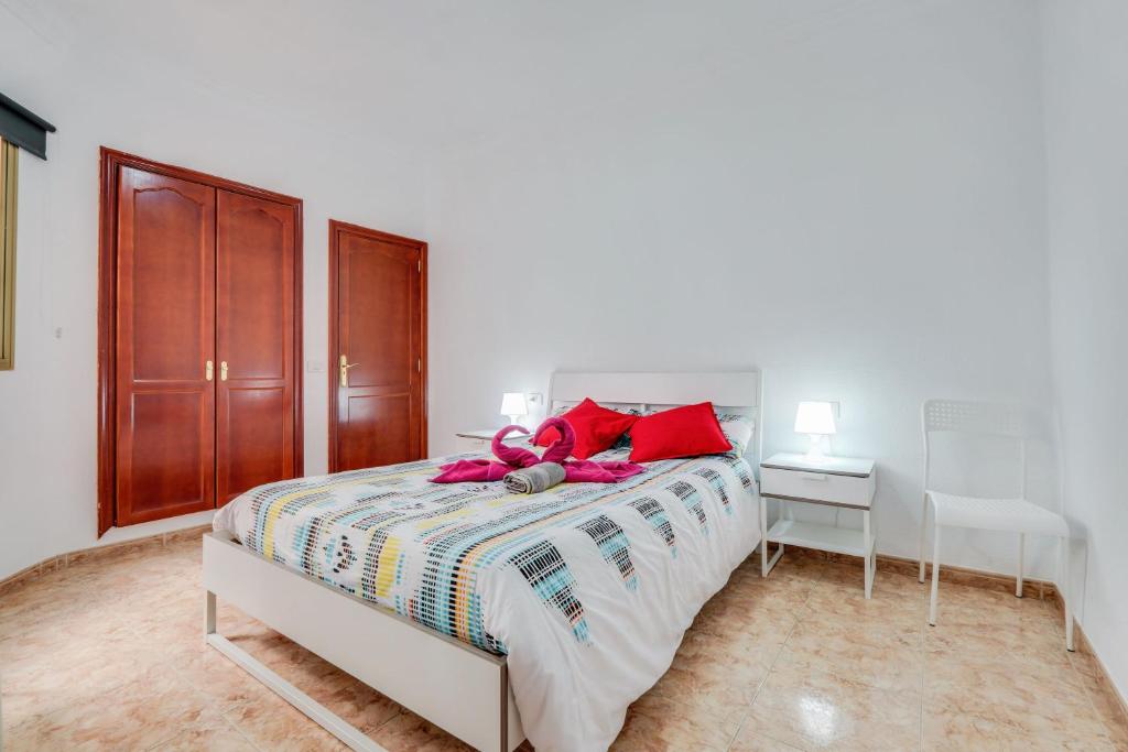Postel nebo postele na pokoji v ubytování Tenerife2 - Piso dos dormitorios Santa Cruz centro