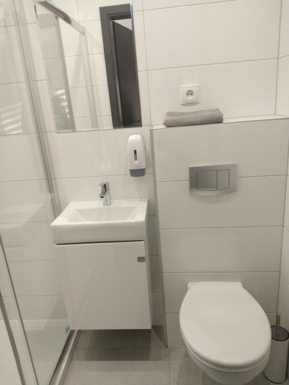 Koupelna v ubytování Cztery Kąty