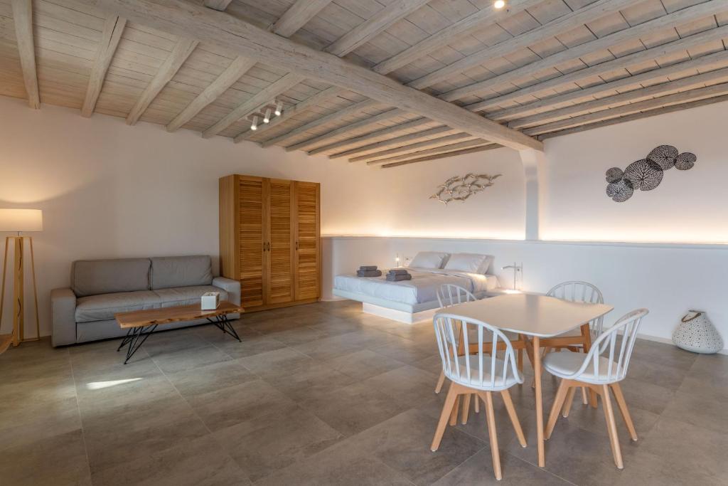 Posezení v ubytování Mykonos Divino