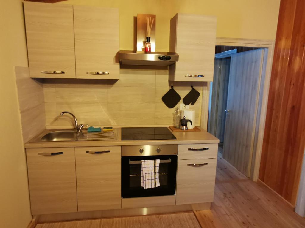 Kuchyňa alebo kuchynka v ubytovaní Casa Curnet