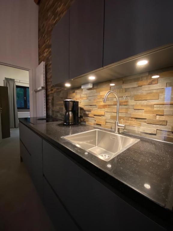 A kitchen or kitchenette at Apartmentshaus Dual - 2