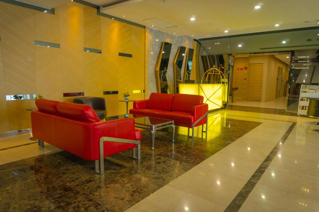 Posezení v ubytování Greens Hotel & Suites
